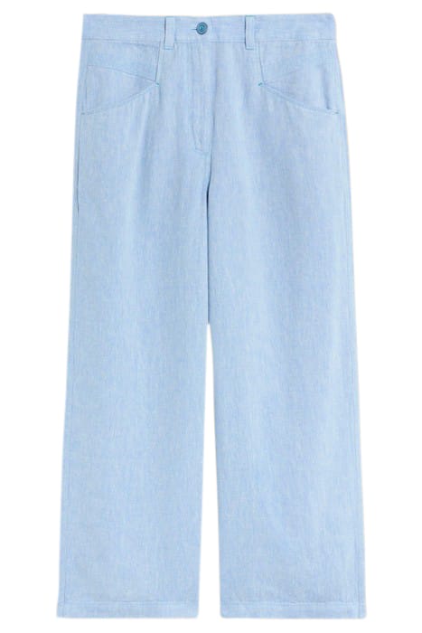 HARPER LINEN BLEND TROUSER CHAMBRAY BLUE 2