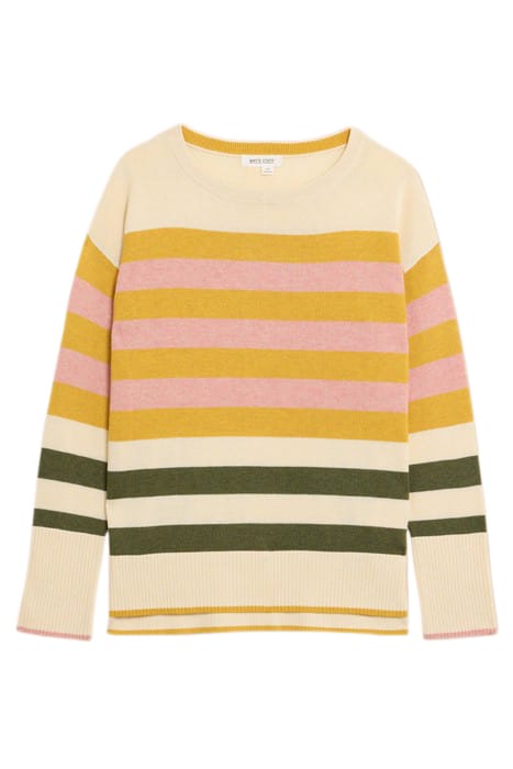 OLIVE STRIPE JUMPER NATURAL 2