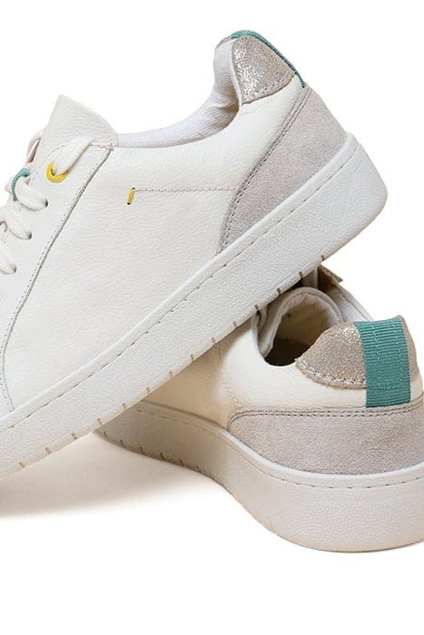 LILY LEATHER SUEDE TRAINER WHITE 3