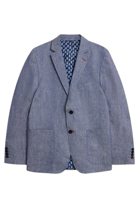LINEN BLAZER MID BLUE 2