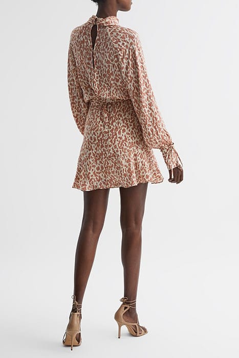 TEYA ANIMAL MINI DRESS — NEUTRAL 3