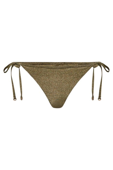 ALLIE METALLIC BIKINI BOTTOM — GOLD 4