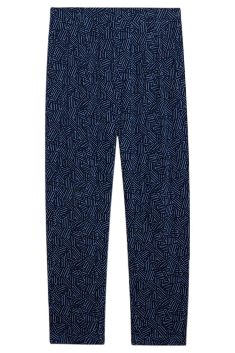 MAISON ECO VERO JERSEY TROUSER NAVY PRINTED 3
