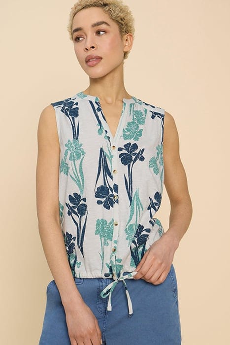 TULIP JERSEY SLEEVELE SHIRT WHITE PRINTED 1