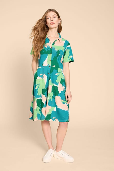RIA JERSEY SHIRT DRE GREEN PRINTED 1