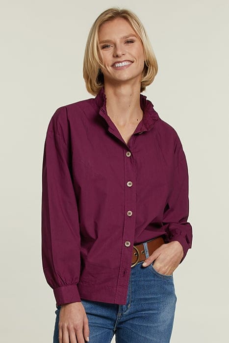 PURPLE RUFFLE BLOUSE 1