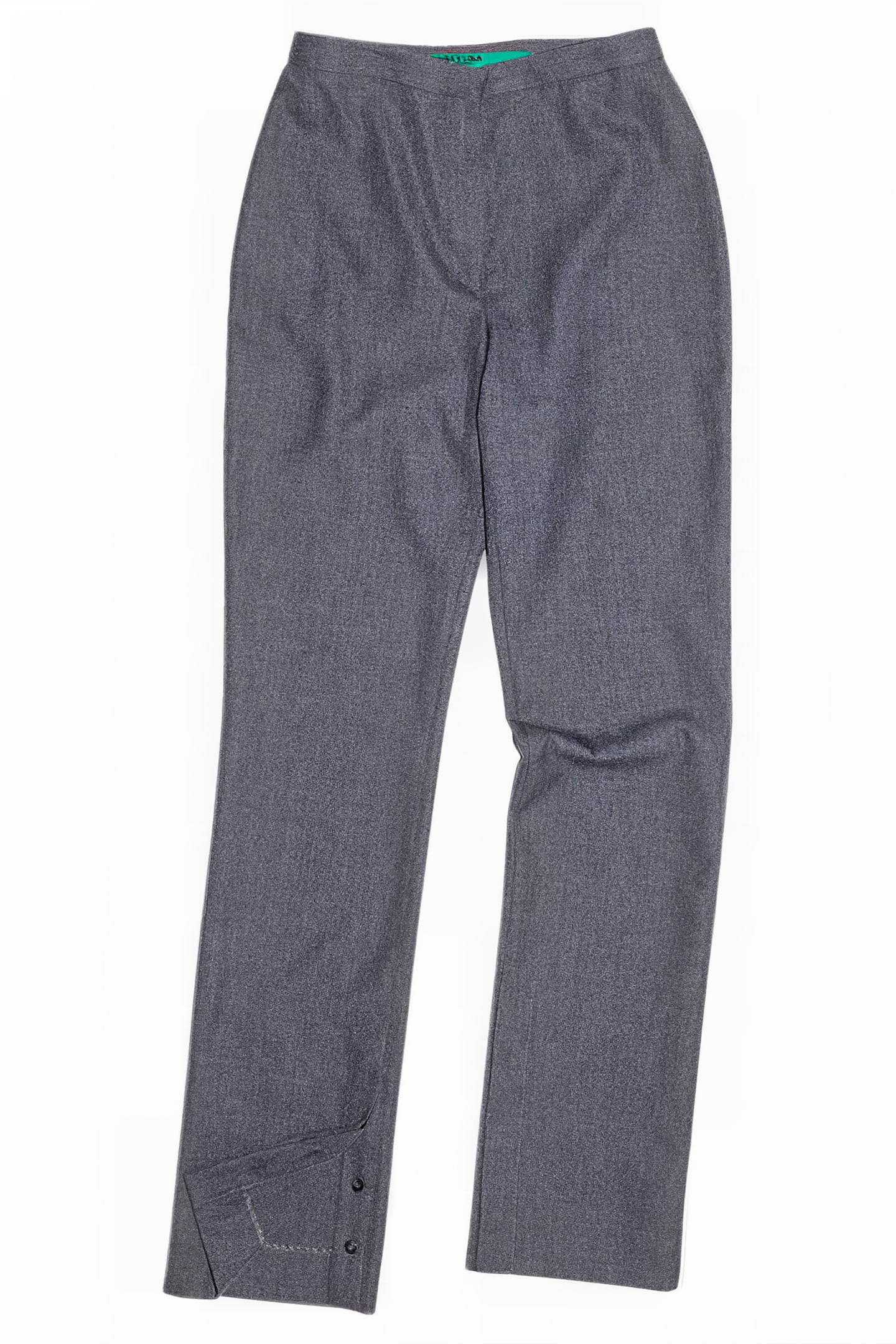 GRAY STRAIGHT-CUT SUIT PANTS 3