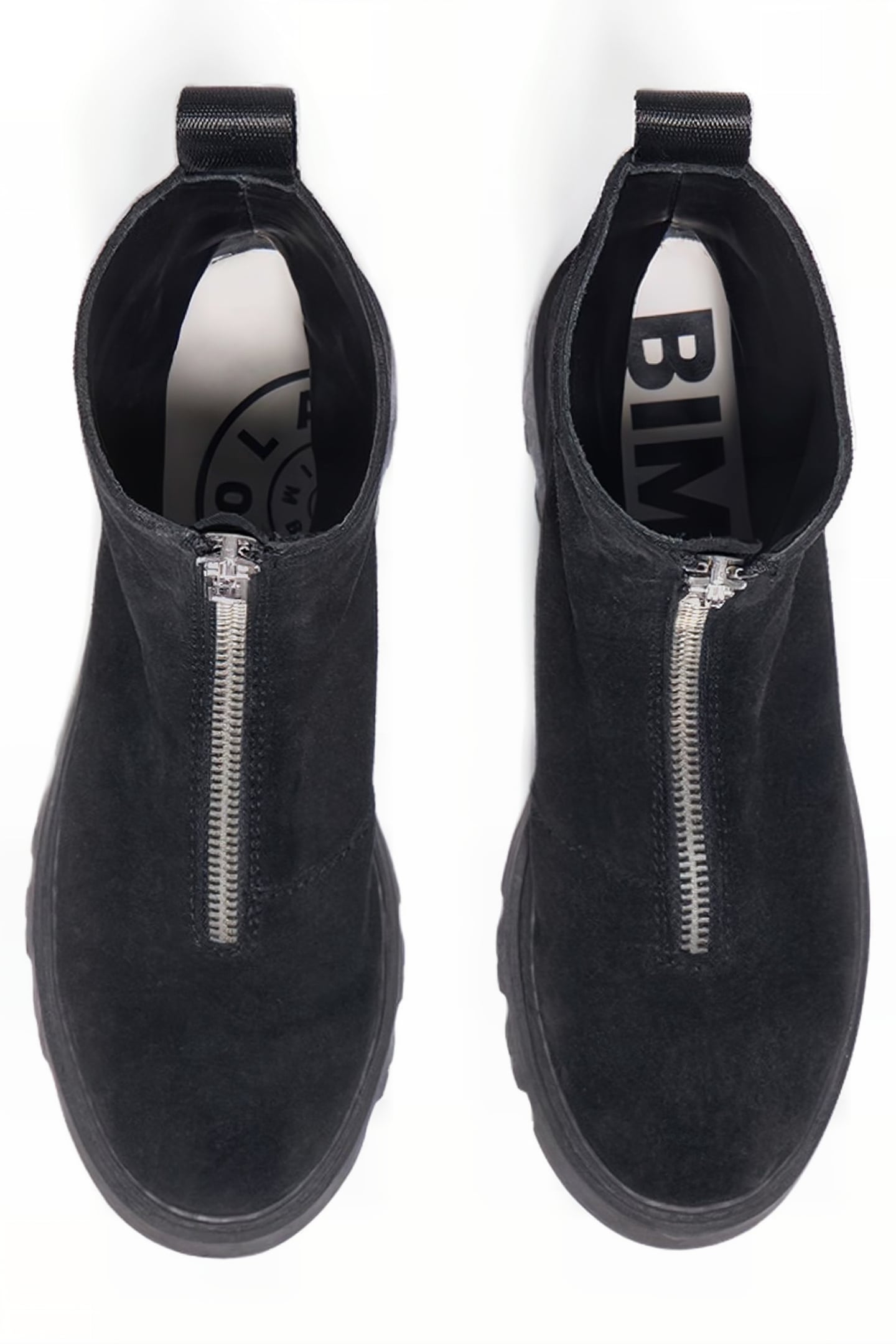 BLACK SPLIT LEATHER ANKLE BOOT 3