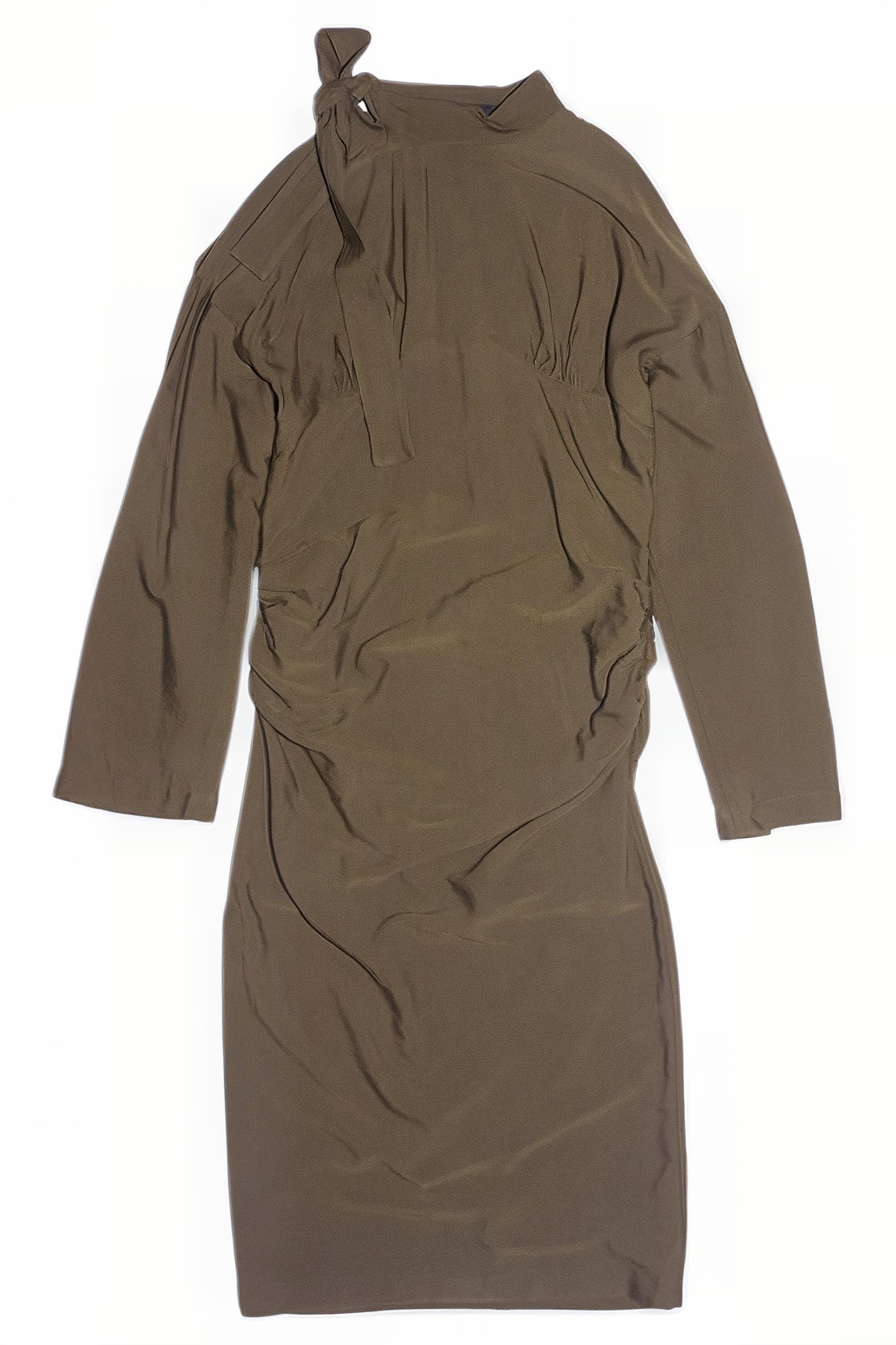 KHAKI MIDI DRESS 3