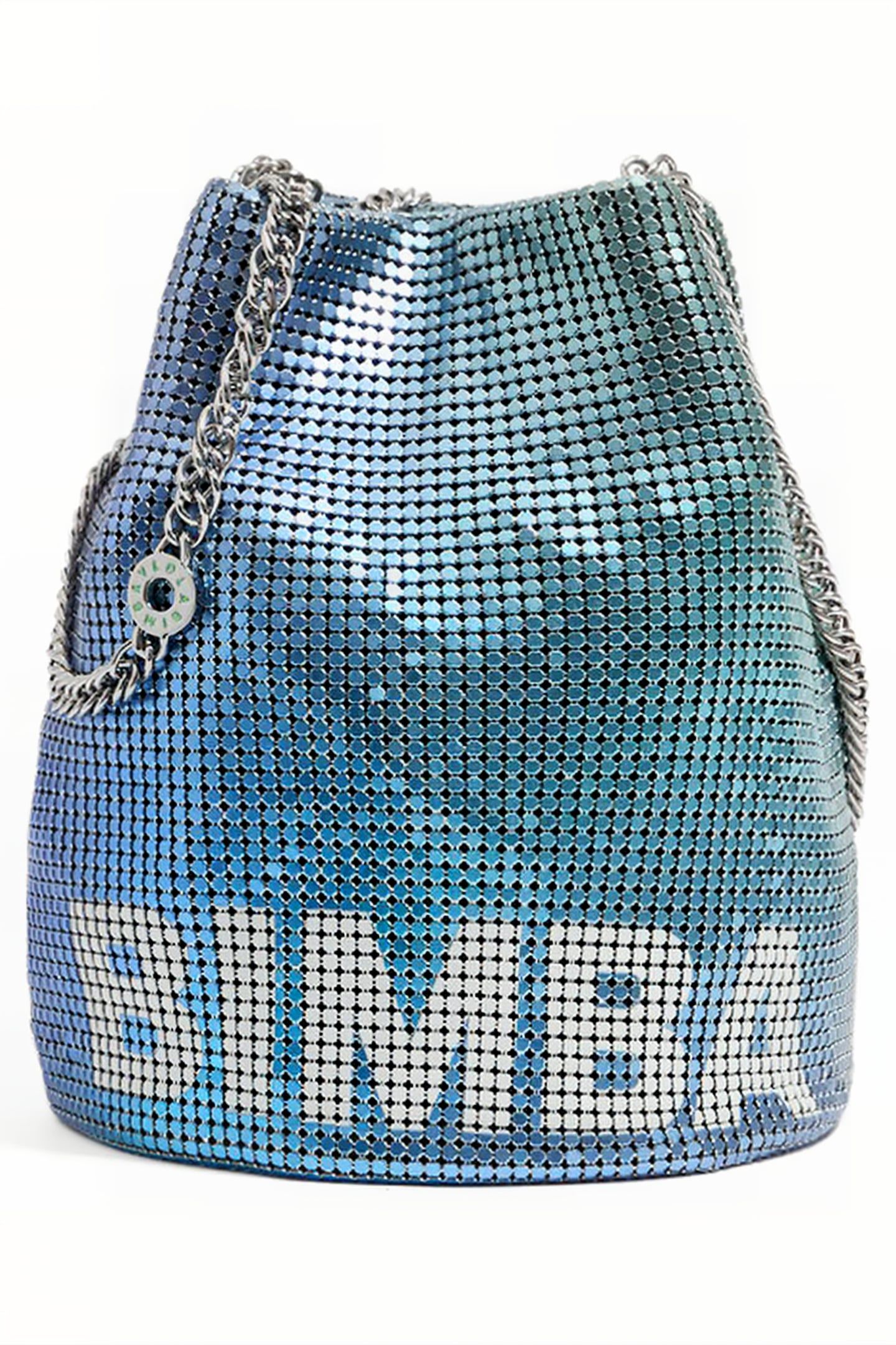 IRIDESCENT MESH BUCKET BAG 1