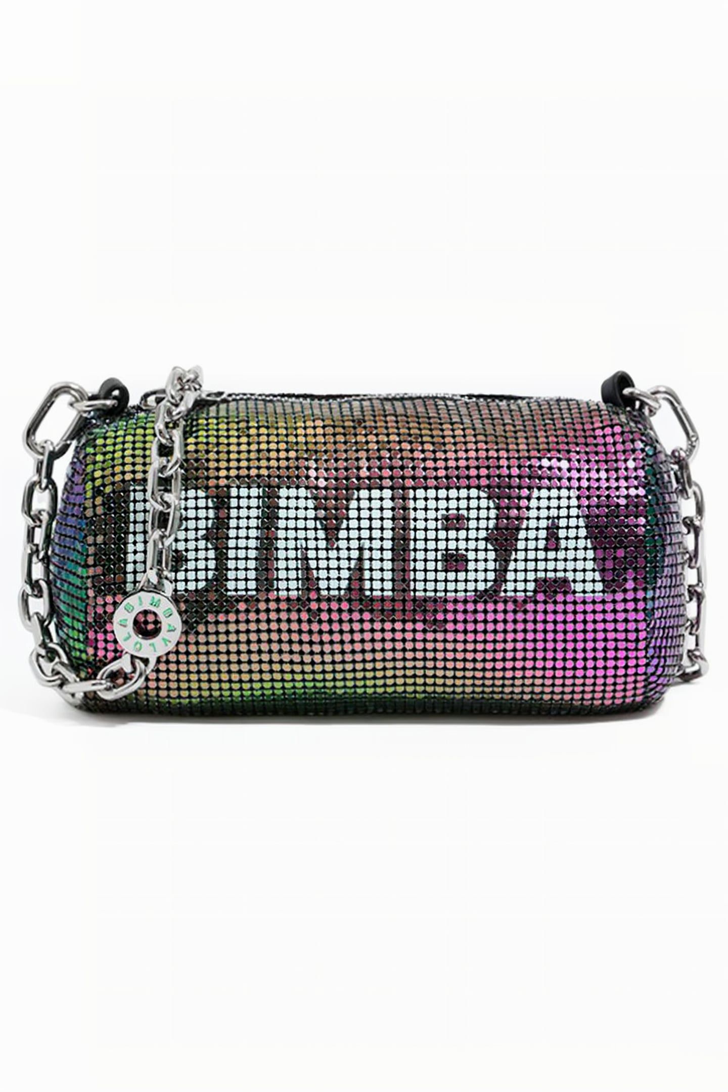 IRIDESCENT MESH CYLINDRICAL BAG 1