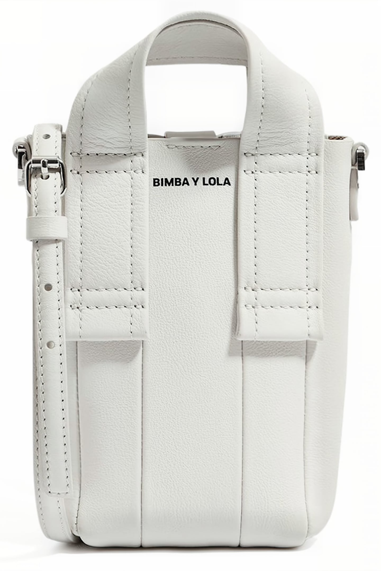MINI OFF-WHITE LEATHER CROSSBODY BAG 1