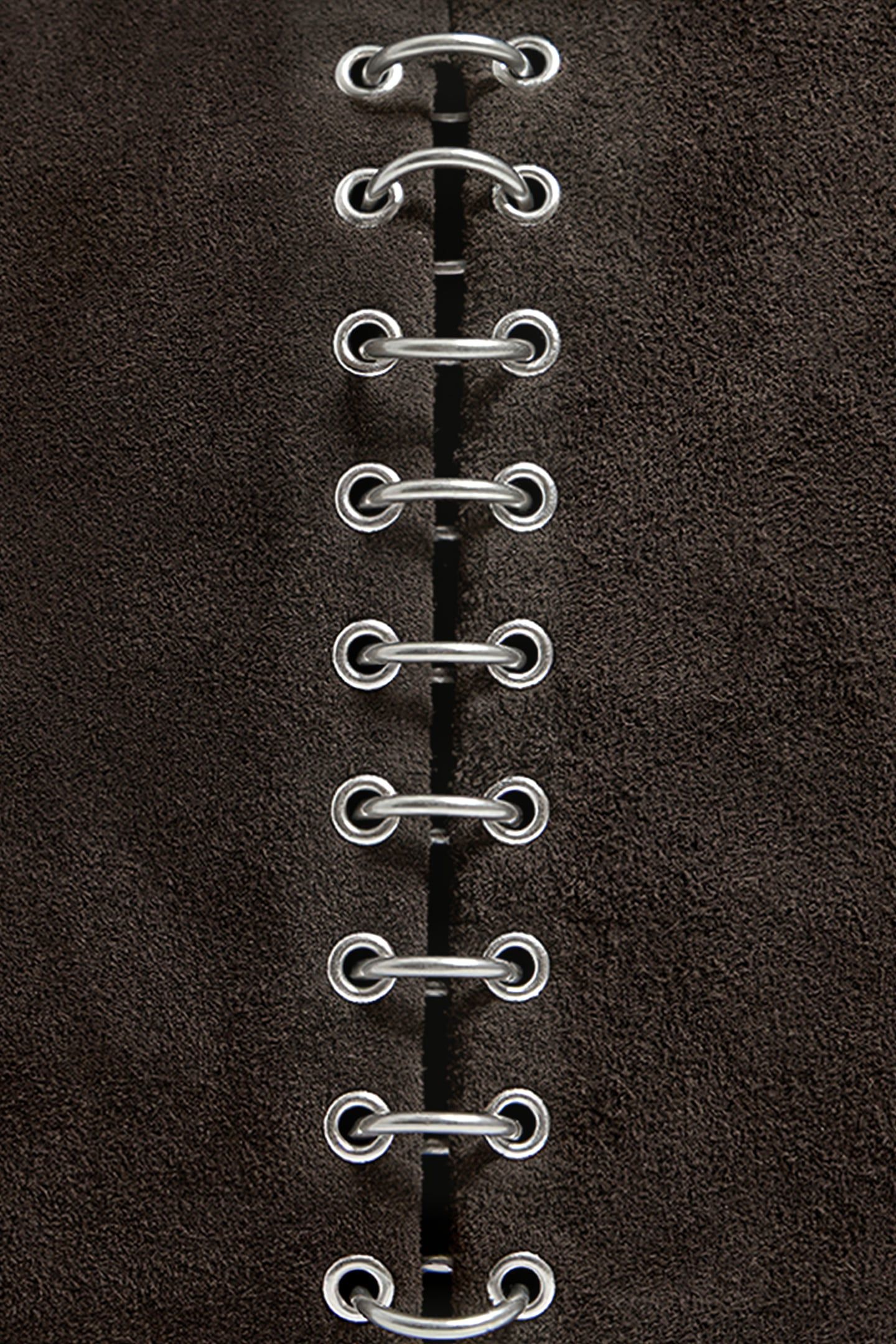 L CHARCOAL SPLIT LEATHER SHOPPER BAG 3