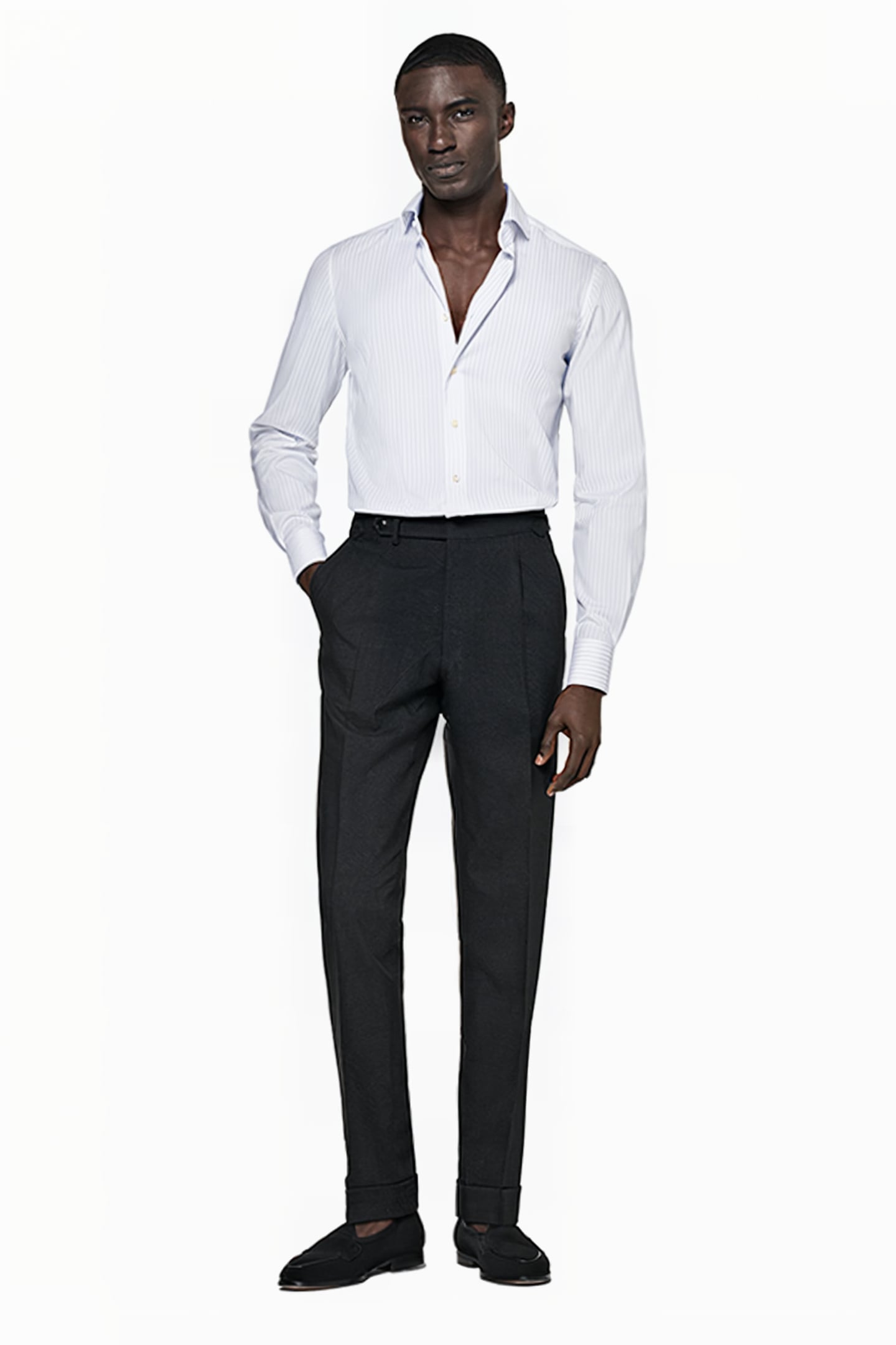 PURPLE STRIPED POPLIN EXTRA SLIM FIT SHIRT 3