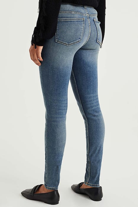 5-POCKET MID WAIST DARK BLUE 2