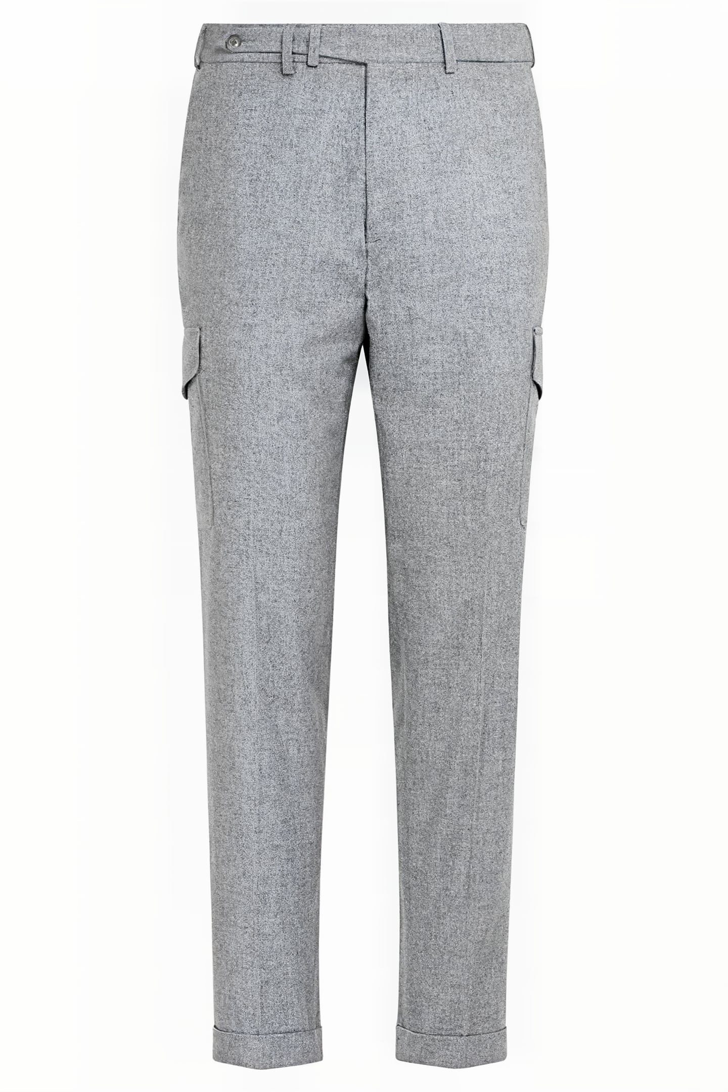 LIGHT GREY WIDE LEG TAPERED TROUSERS 3