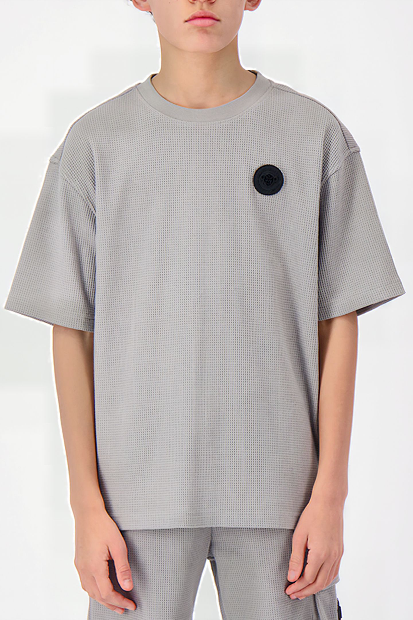 JR. WAFFLE TEE GREY 1