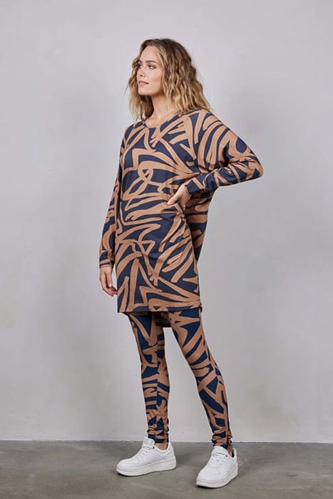 BASIC LEGGINGS PRINT DARKBLUE WITH SCRIBBLE PRINT 5