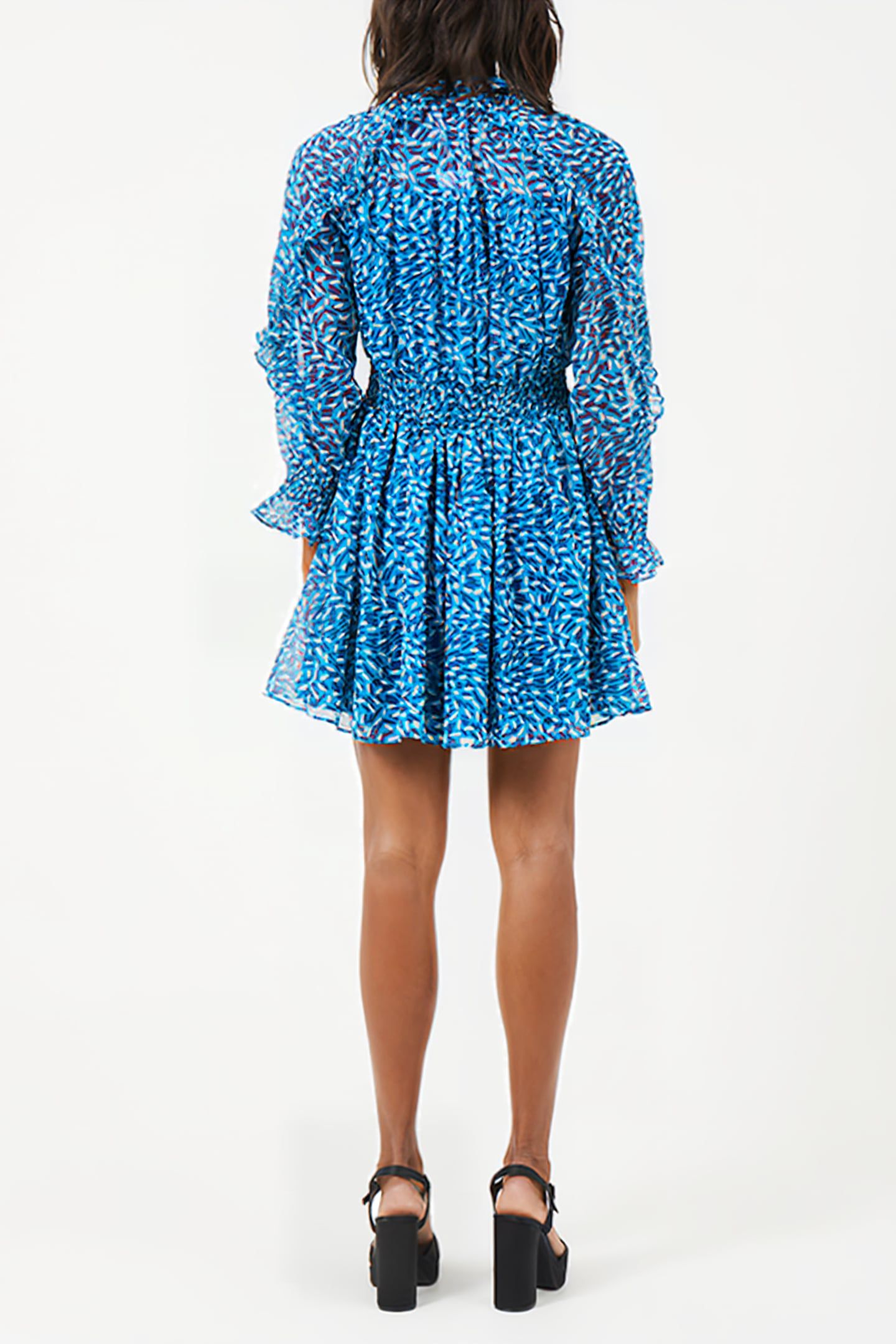BILLI RECY HALLIE FRILL DRESS BLUE 3