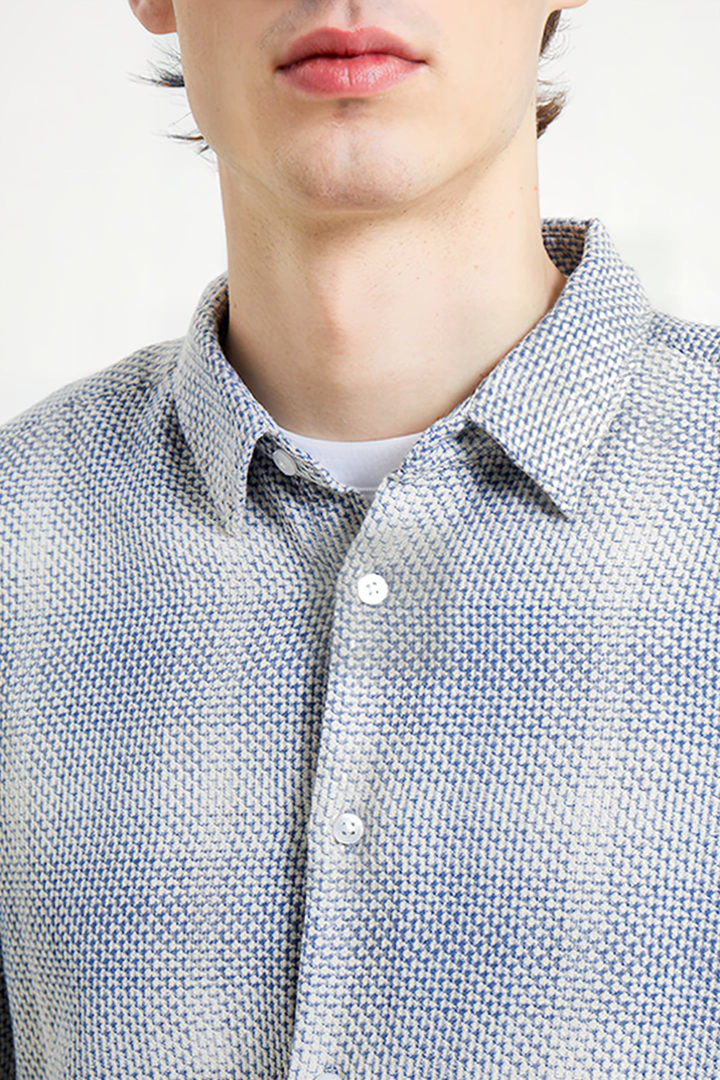BERROW DOBBY COTTON SHIRT WHITE 4