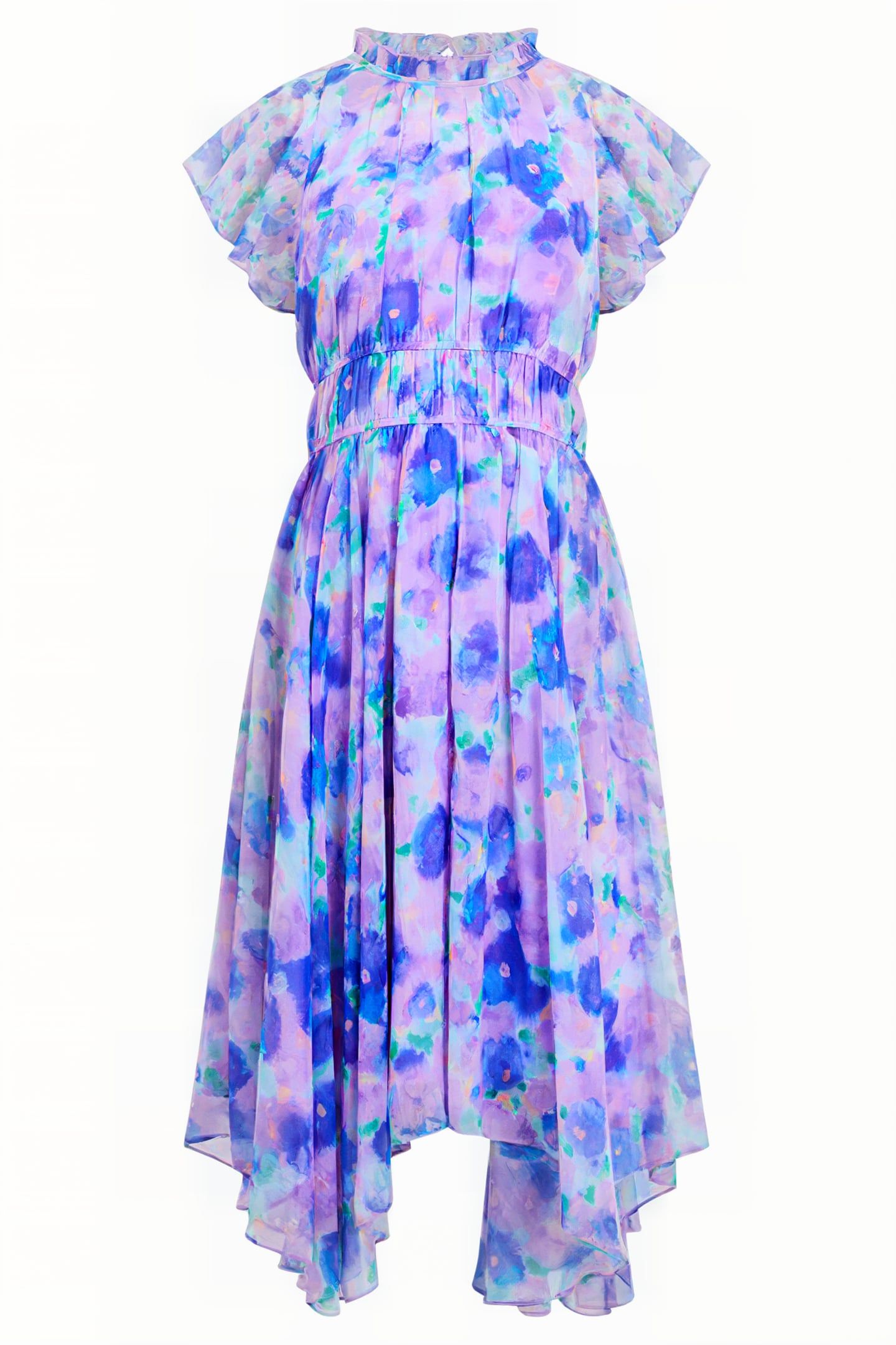 GRETHA CRINKLE RECYCLED DRESS PURPLE 3