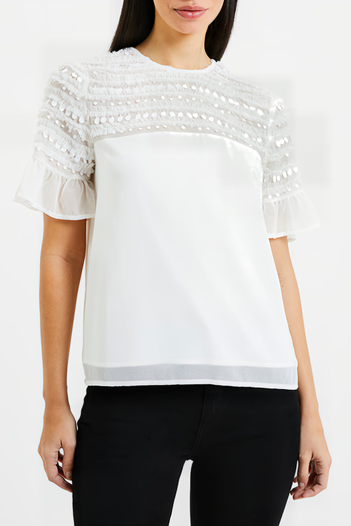 CARINA EMBELLISHED TOP WHITE 1