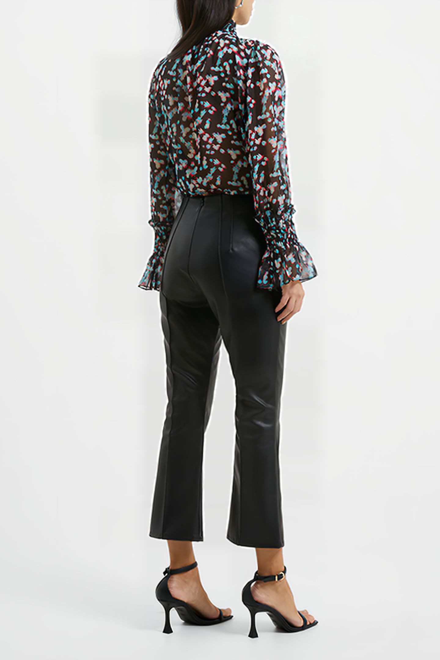 CLAUDIA PU STRETCH TROUSER BLACK 4