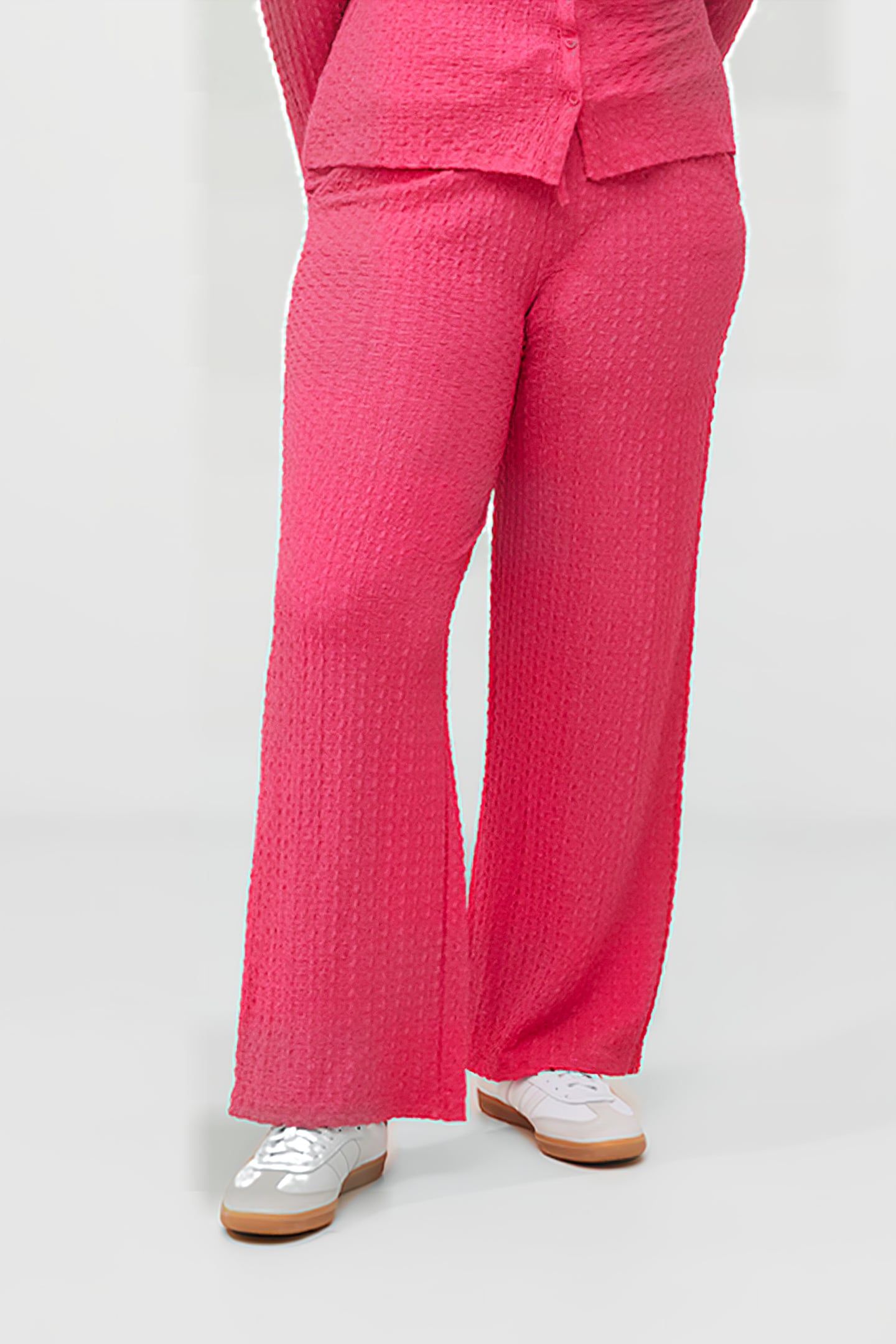TASH TEXTURED TROUSERS PURPLE 1