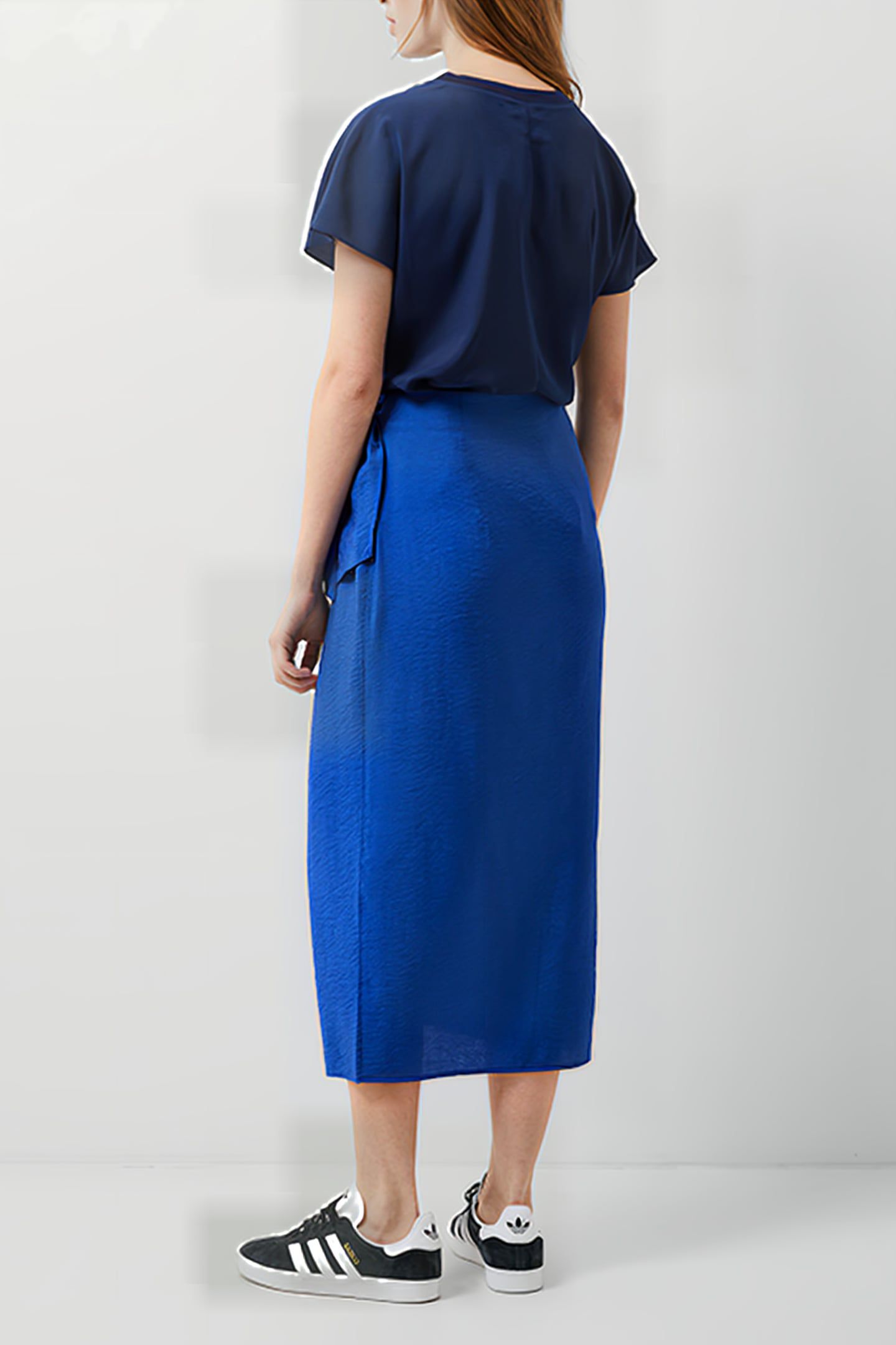 FARON DRAPE SKIRT BLUE 2