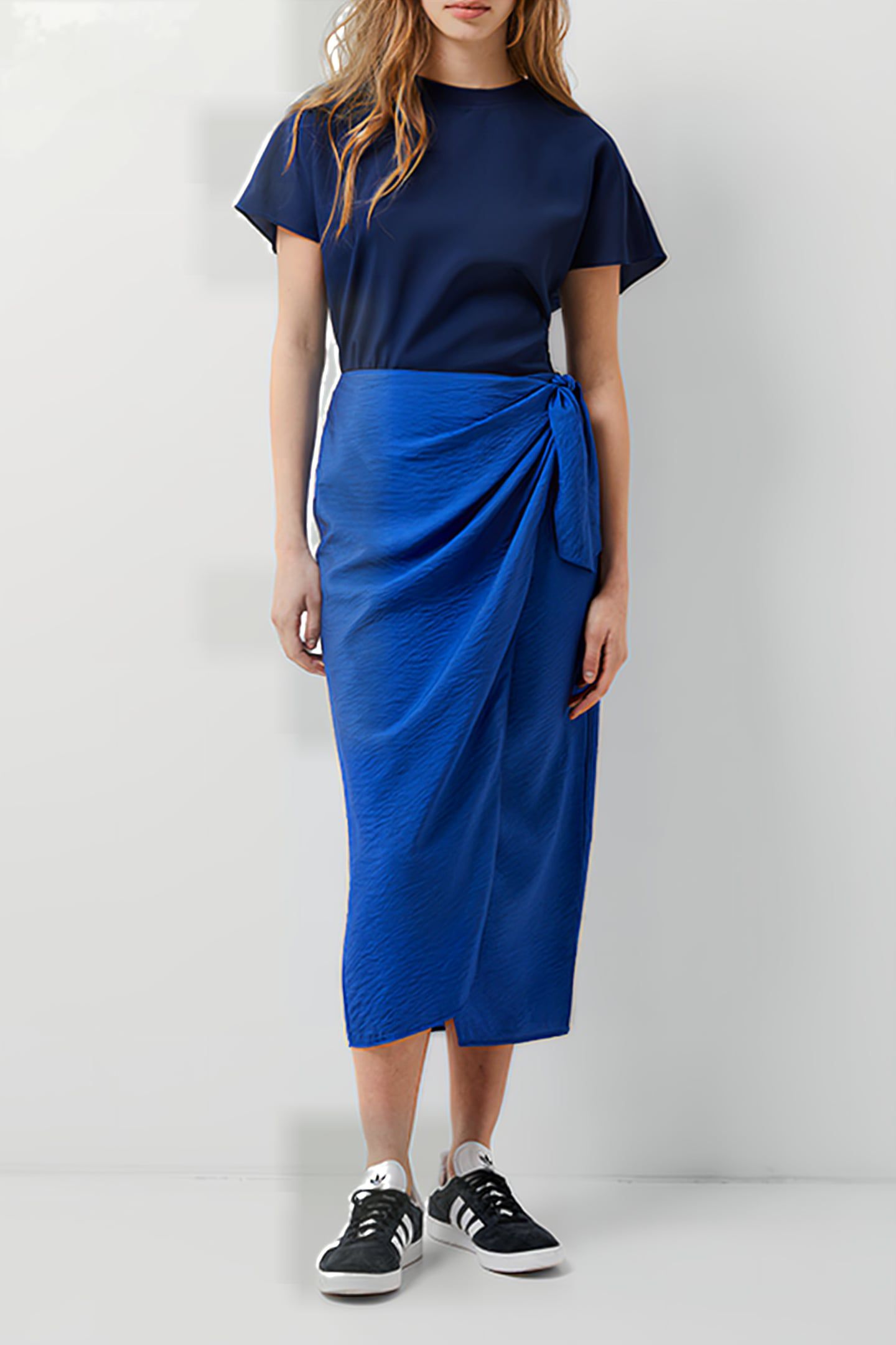 FARON DRAPE SKIRT BLUE 1
