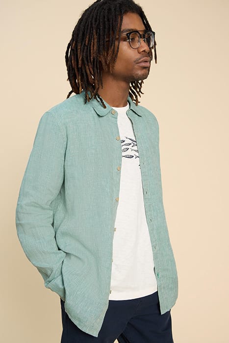 PEMBROKE  LINEN SHIRT MINT GREEN 3