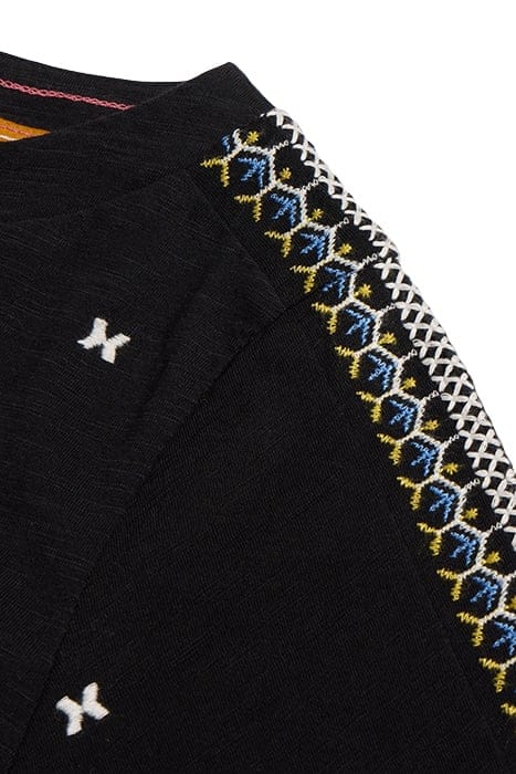 WINNIE EMBROIDERED TOP BLACK MULTI 3