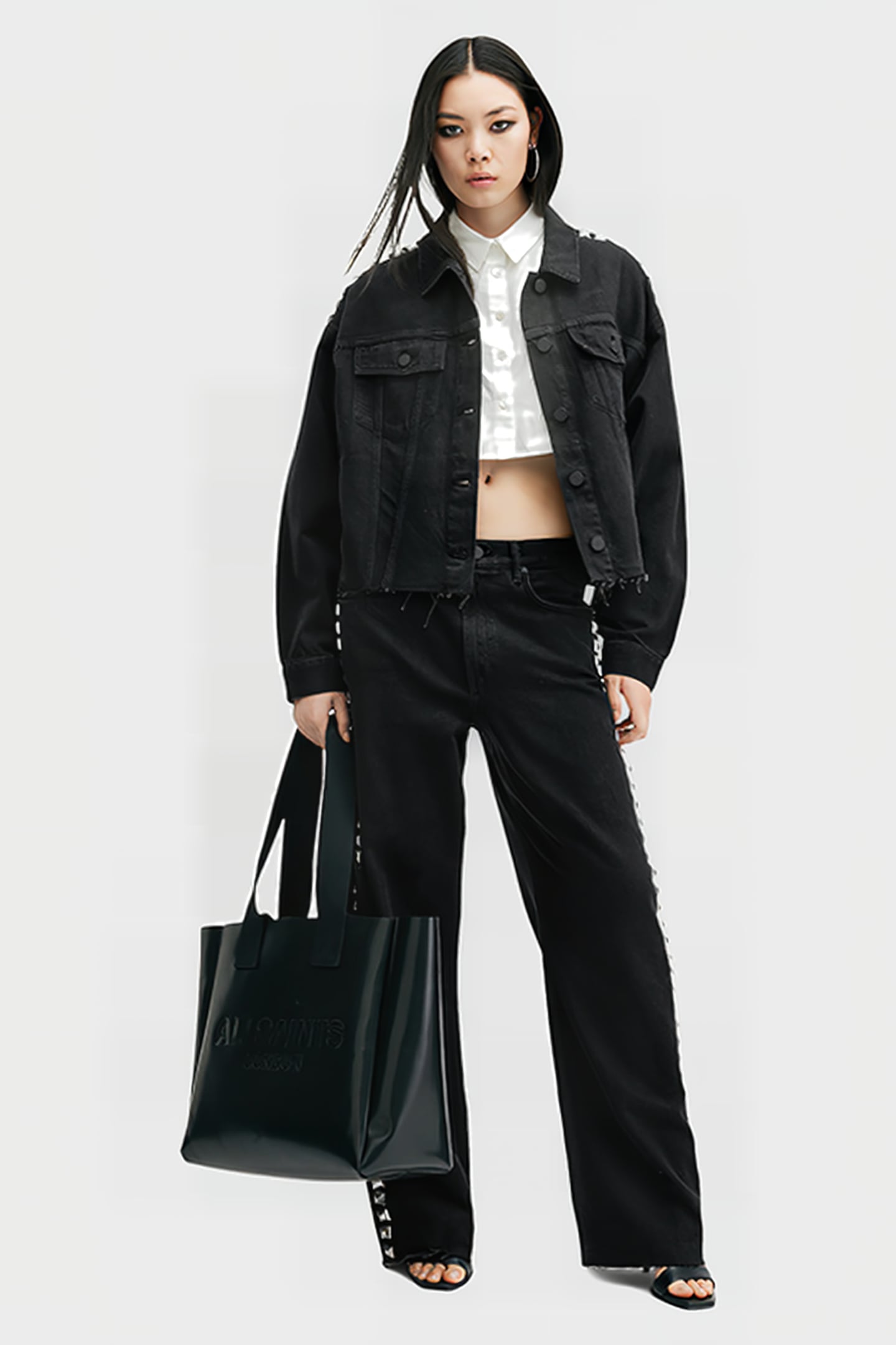 PIPER STUD SHACKET BLACK 3