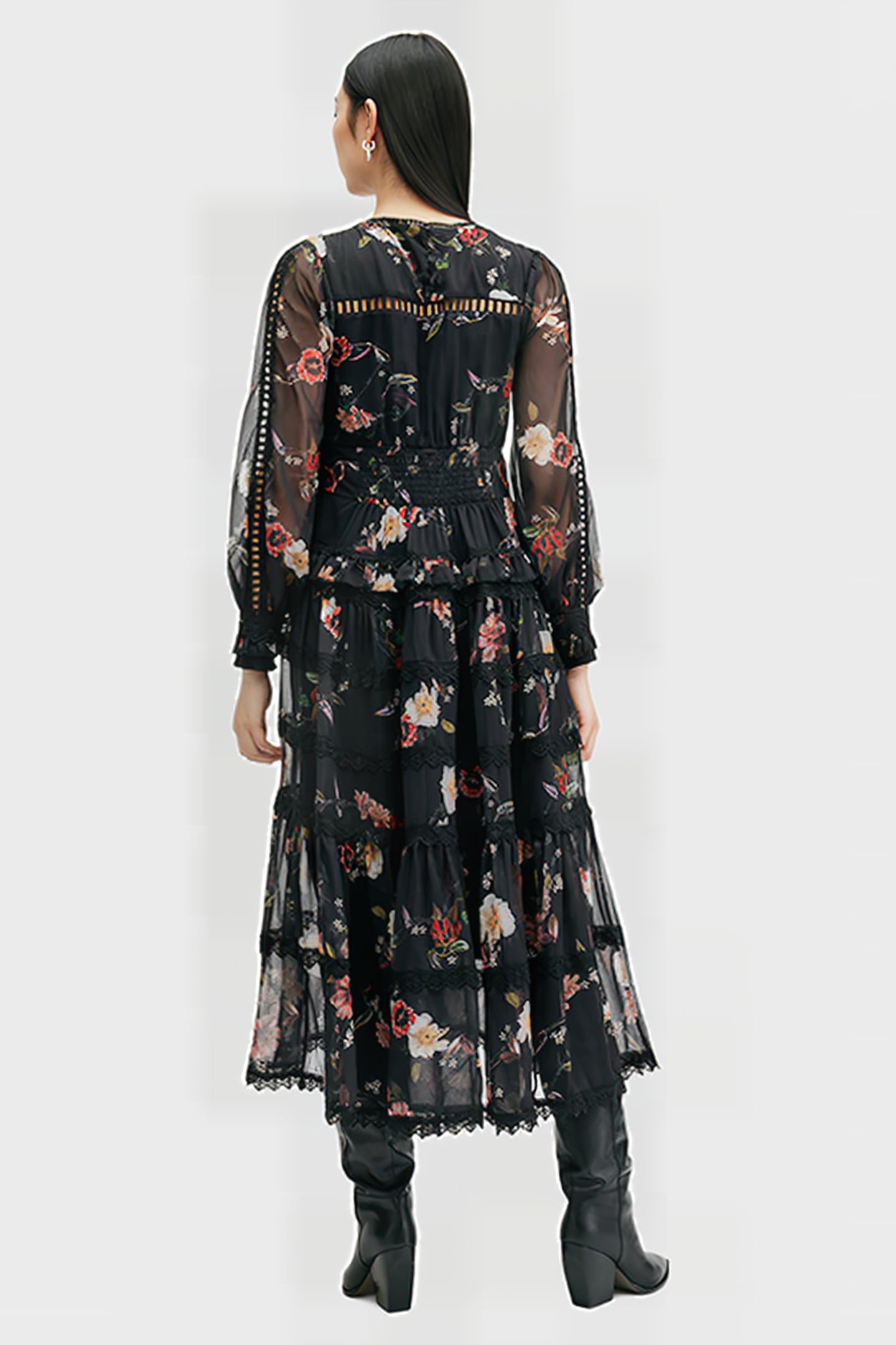 ZORA MIDI DRESS UNITY BLACK 2