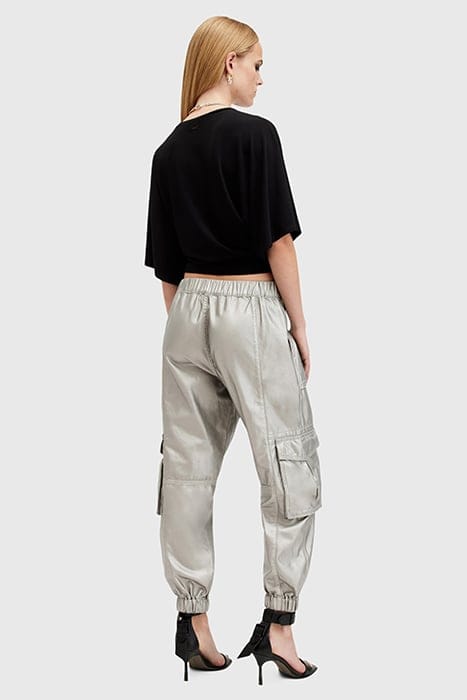 FREDA COATED TROUSER SAGE GREEN 4