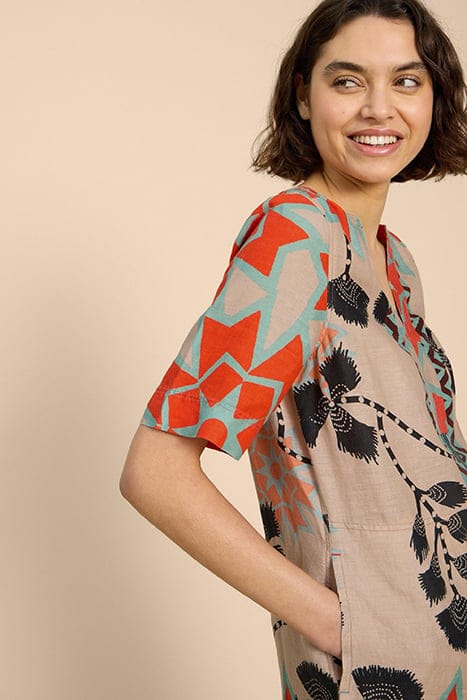 JUNE LINEN SHIFT DRE NATURAL 4