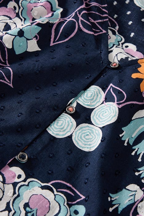 RAE ORGANIC COTTON TOP NAVY PRINT 2