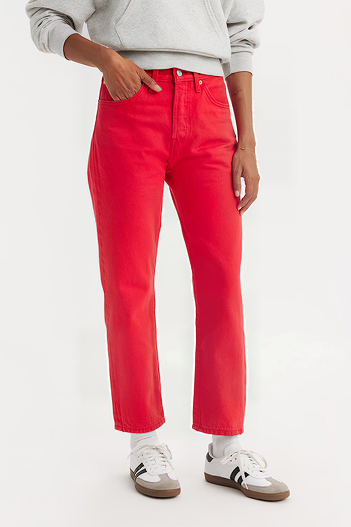 501 STRAIGHT JEANS RED 1