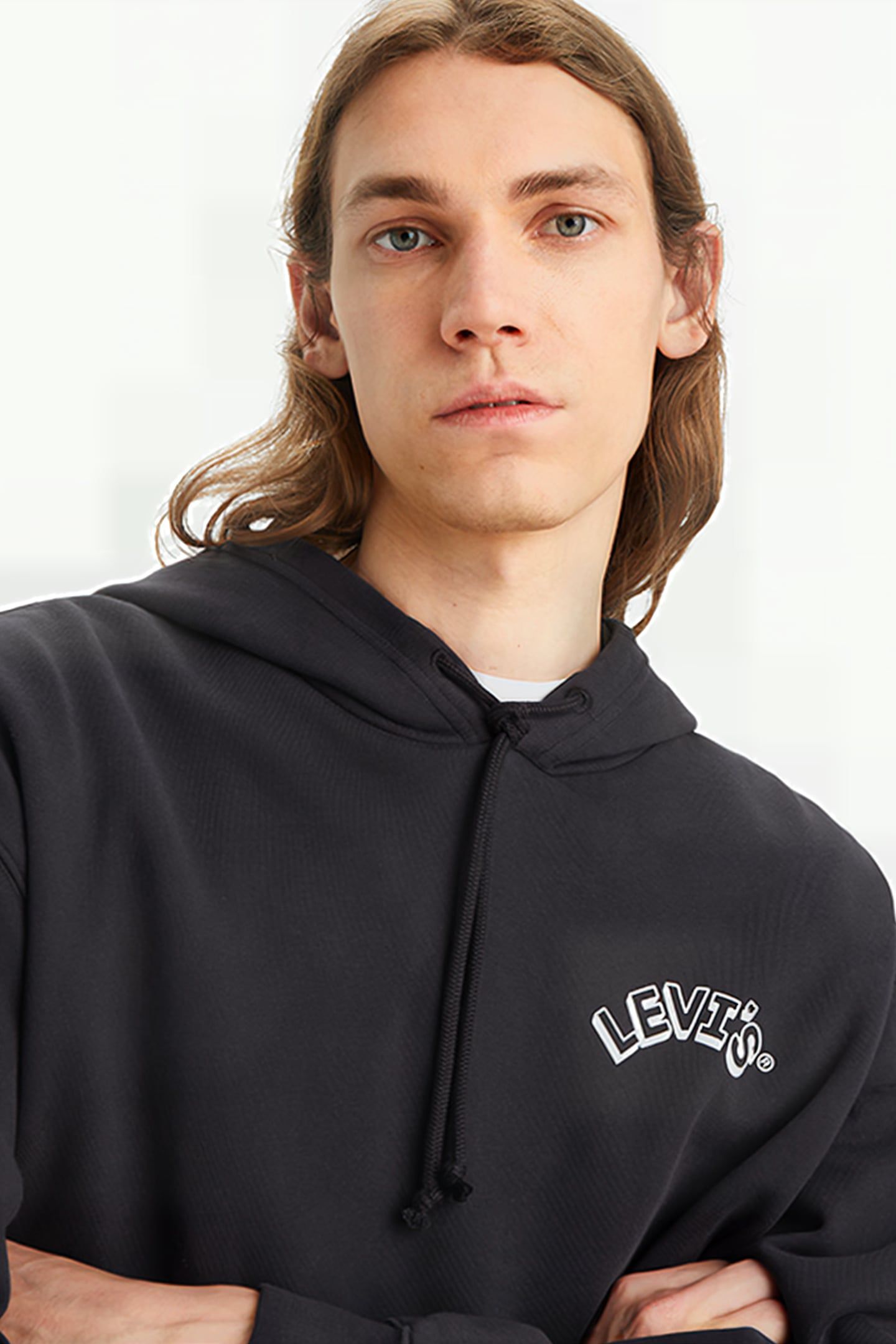 RELAXED JEANS HOODIE BLACK 5