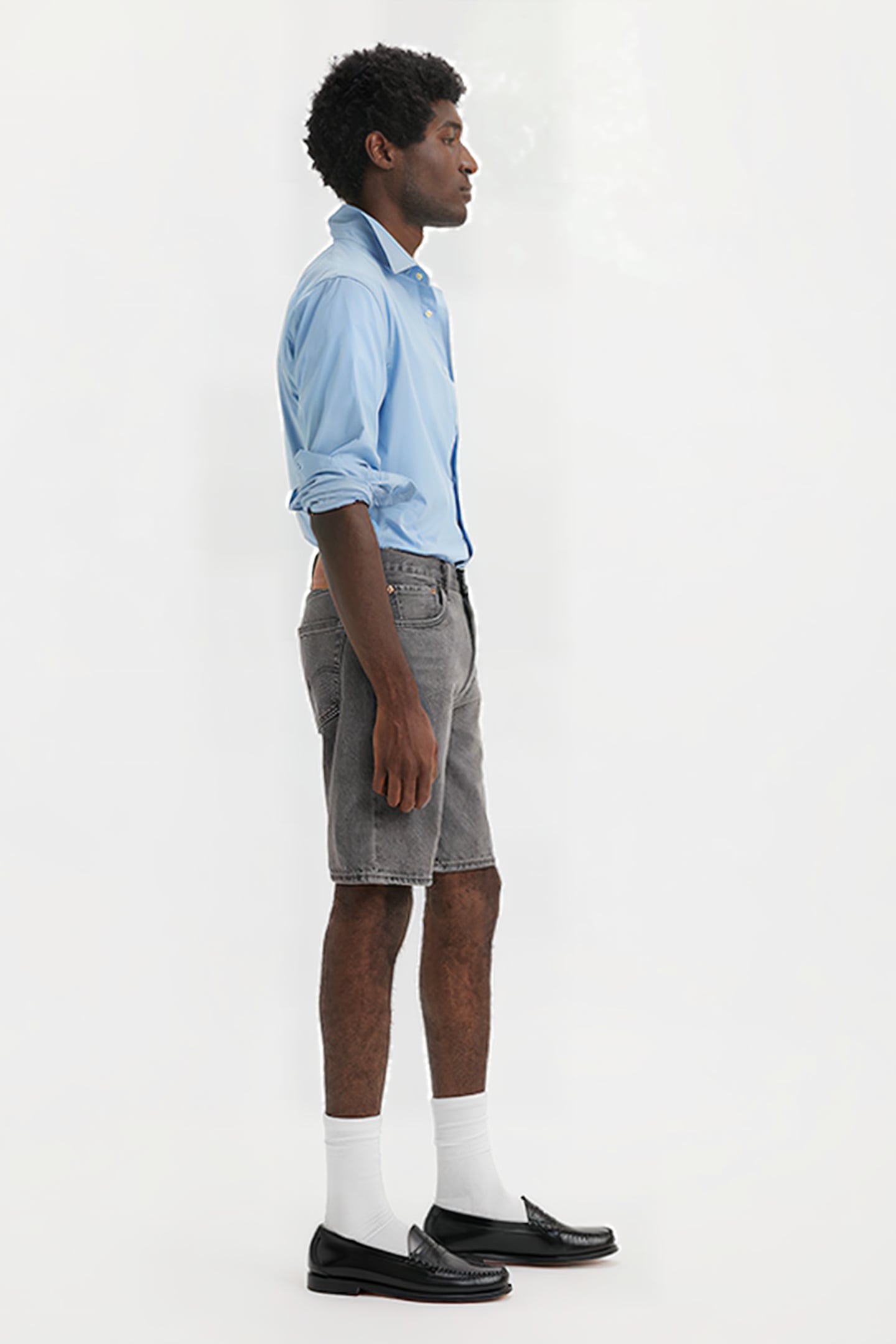 501 DENIM SHORT GREY 4