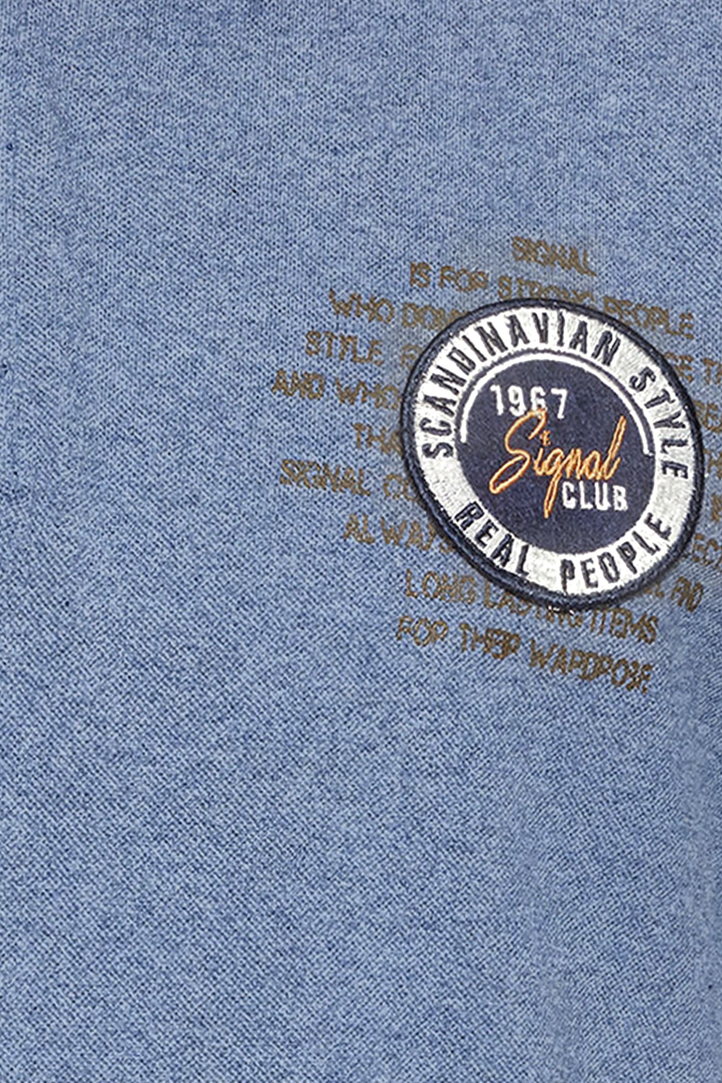 LUCASSI BADGE POLO BLUE AUTUMN MELANGE 7