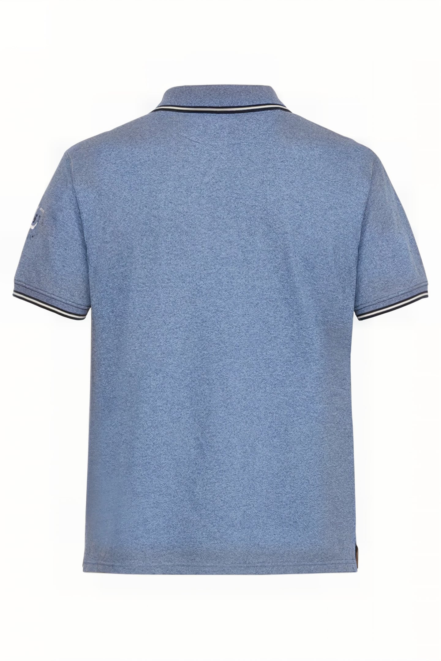 LUCASSI BADGE POLO BLUE AUTUMN MELANGE 5