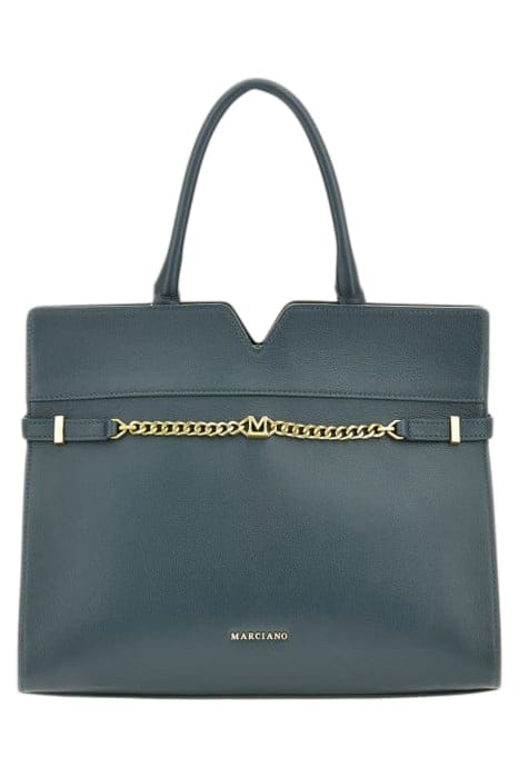 MARCIANO BY GUESS MEDIUM SATCHEL MAGNE GREEN HANDBAG TOPAZ 1