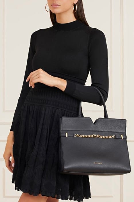 MARCIANO BY GUESS MEDIUM SATCHEL MAGNE JET BLACK HANDBAG 2