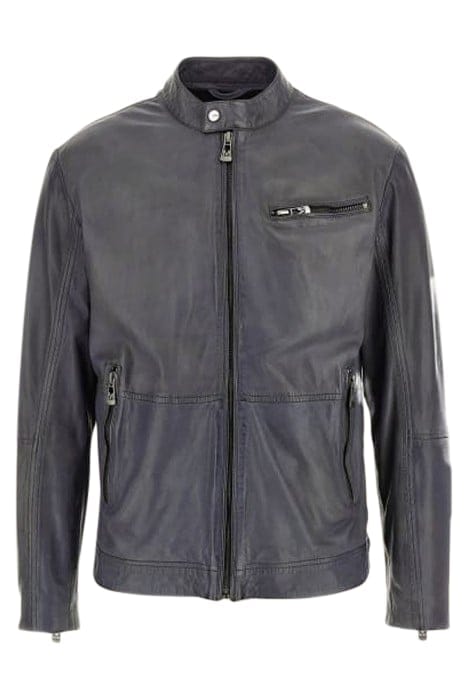 MARCIANO BY GUESS REAL LEATHER JACKET JET BLACK & BIKER 4