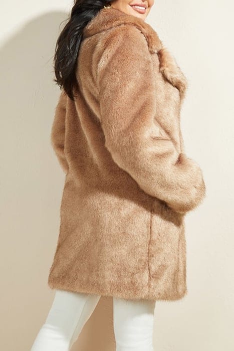 MARCIANO BY GUESS GWENDA COAT MARFA LIGHT FAUX FUR MULTI 2