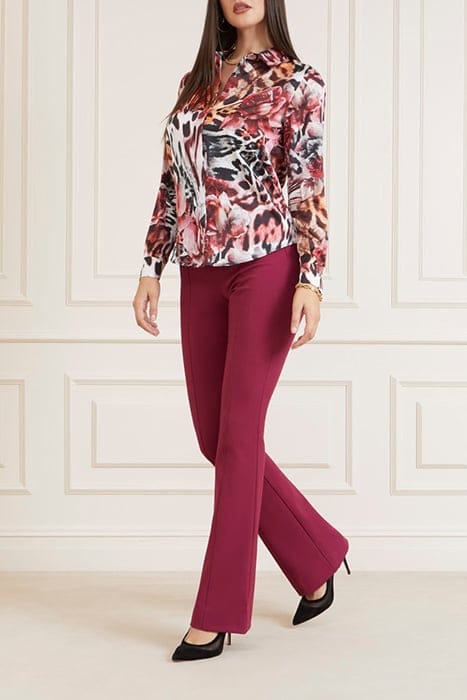 MARCIANO BY GUESS THE ICON BLOUSE PRINT LEOPARD ROSE BUTTON- 5