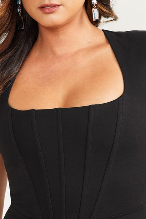 MARCIANO BY GUESS KYLE CORSET DRESS JET BLACK 6