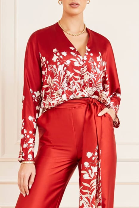 MARCIANO BY GUESS ERIN TOP SHADOWLANDS BLOUSE PRINT 1