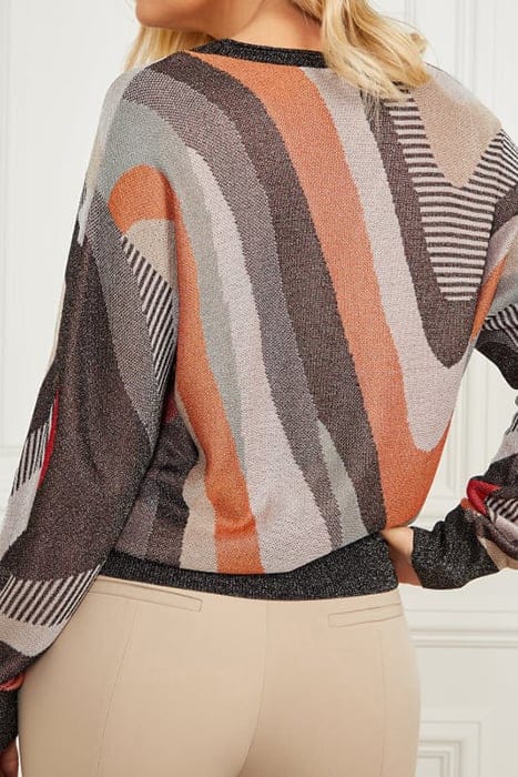MARCIANO BY GUESS SCARLETT BAT SLEEVE HIGHLOW ALL OVER KNITT 8
